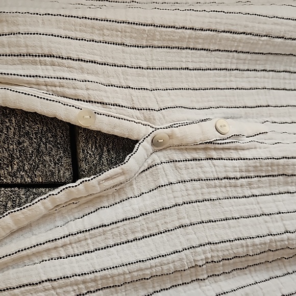 Joie striped shirt with button down vee - Picture 7 of 7